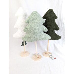 Target Bullseye's Playground Fuzzy Fleece Felt Rustic Farmhouse Christmas Trees
